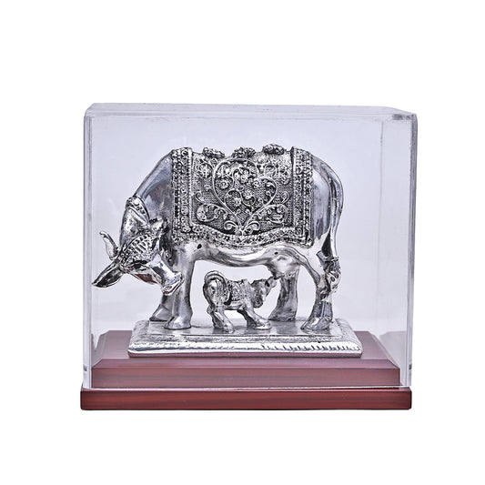 Divine Kamdhenu Silver Idol