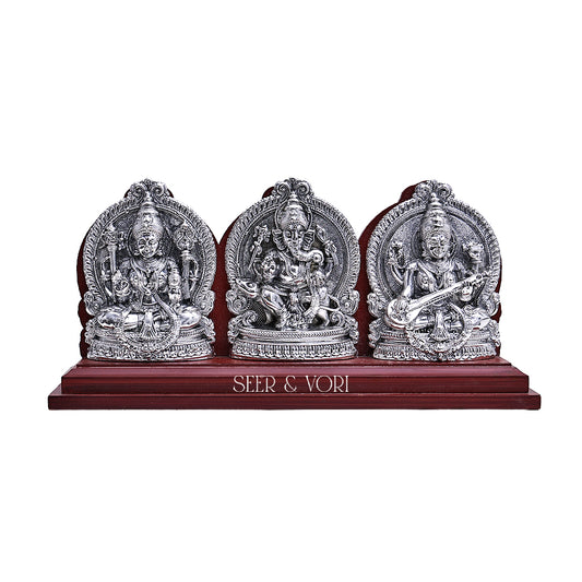Tridevi Divine Silver Ensemble