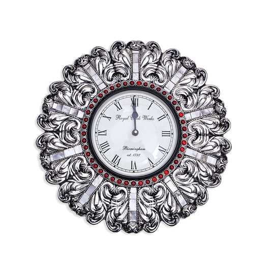 Silver Stone Wall Clock