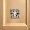 Silver Rose Stone Wall Clock