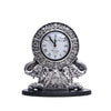 Majestic Silver Elephant Table Clock