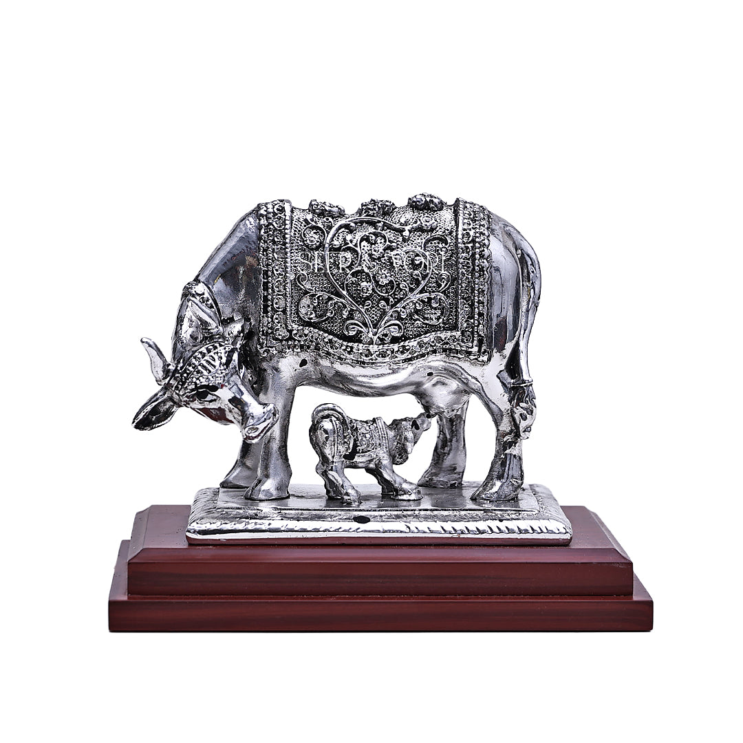 Divine Kamdhenu Silver Idol