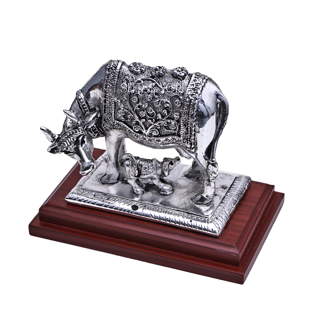 Divine Kamdhenu Silver Idol