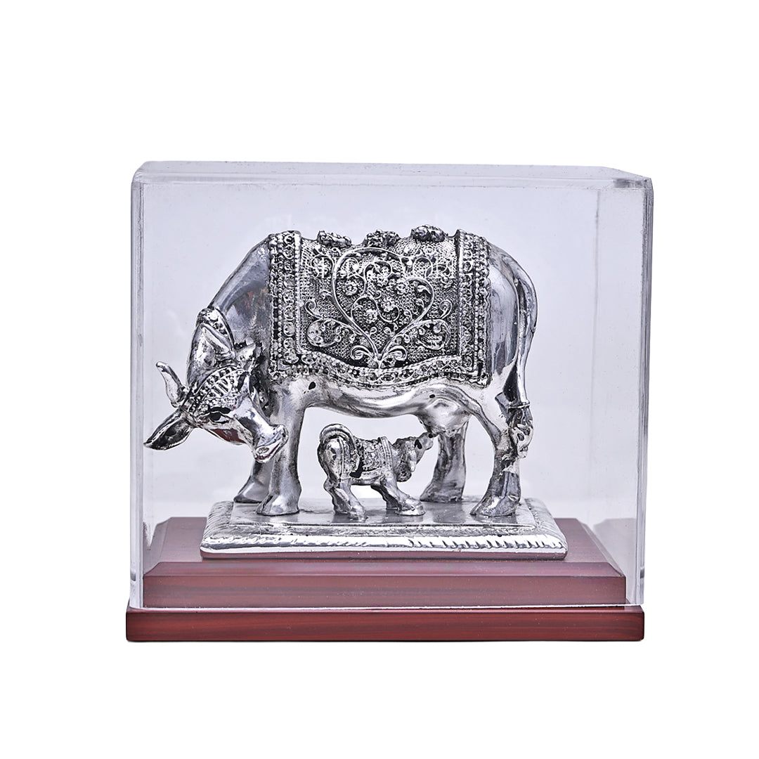 Divine Kamdhenu Silver Idol