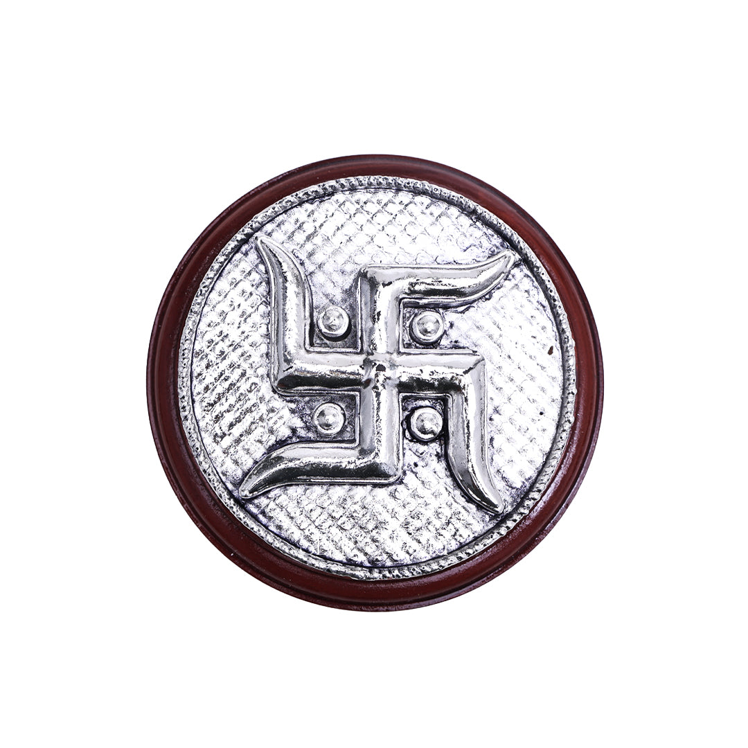 Divine Silver Swastik Plaque