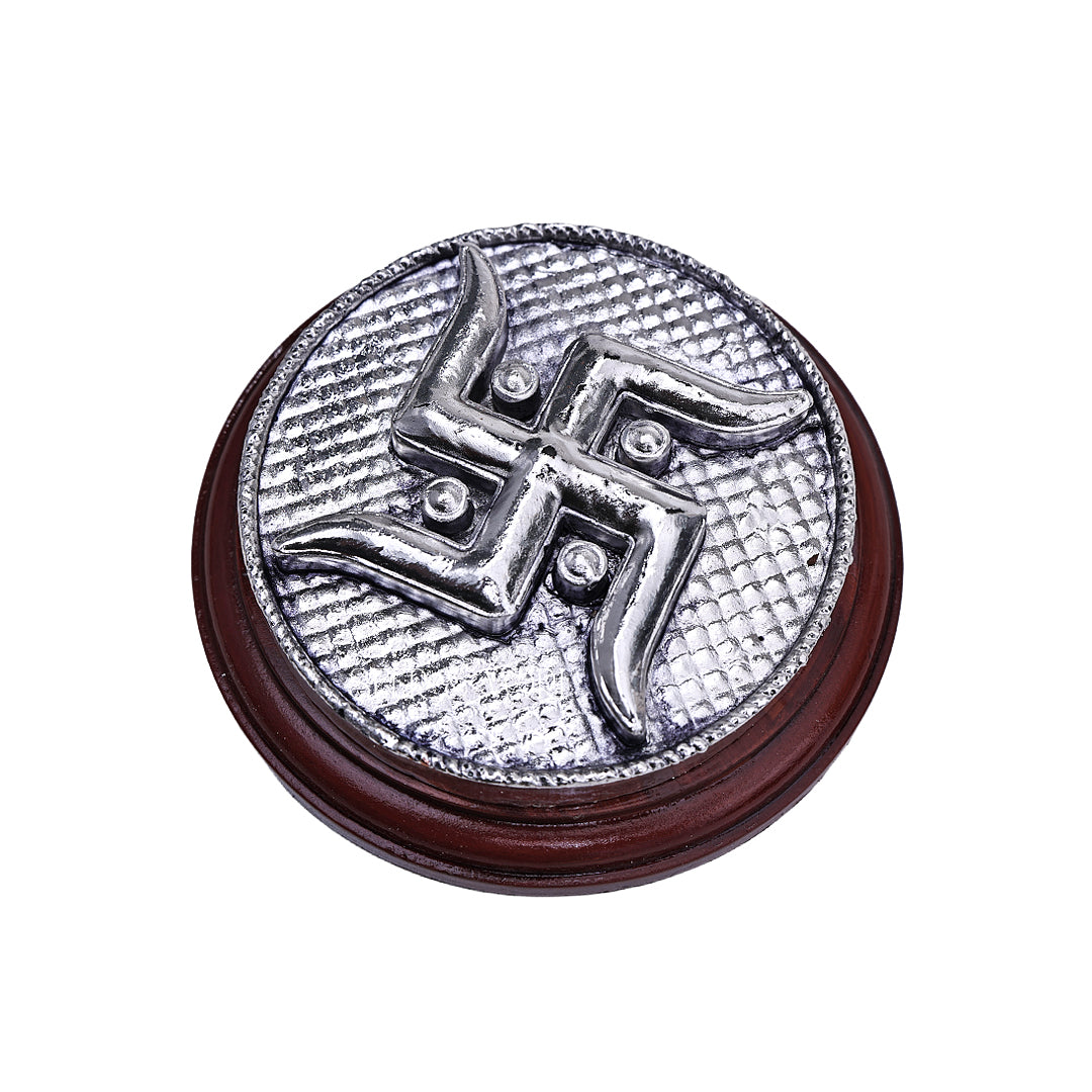 Divine Silver Swastik Plaque