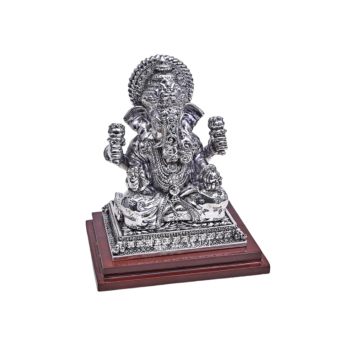 Divine Silver Ganesha Idol