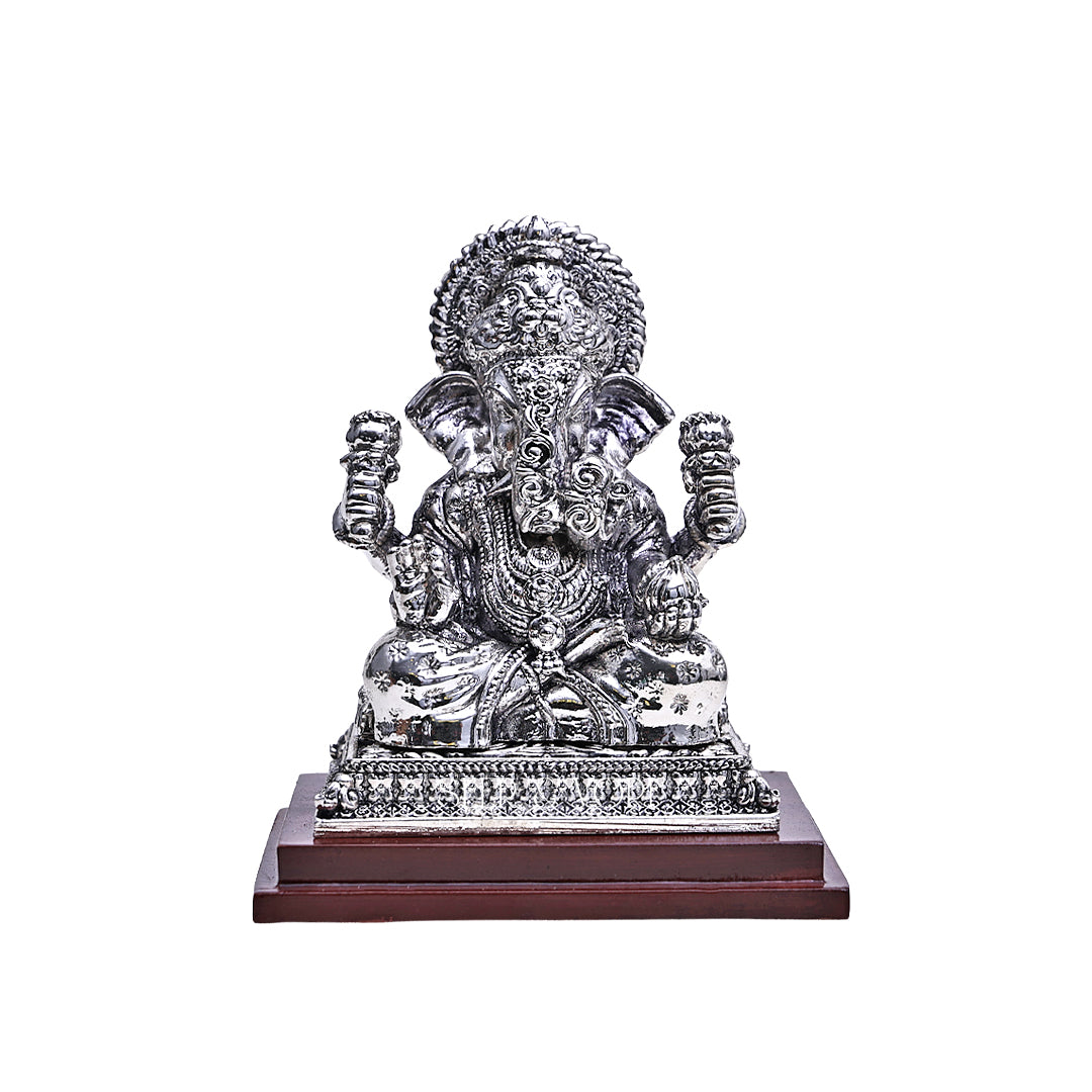 Divine Silver Ganesha Idol