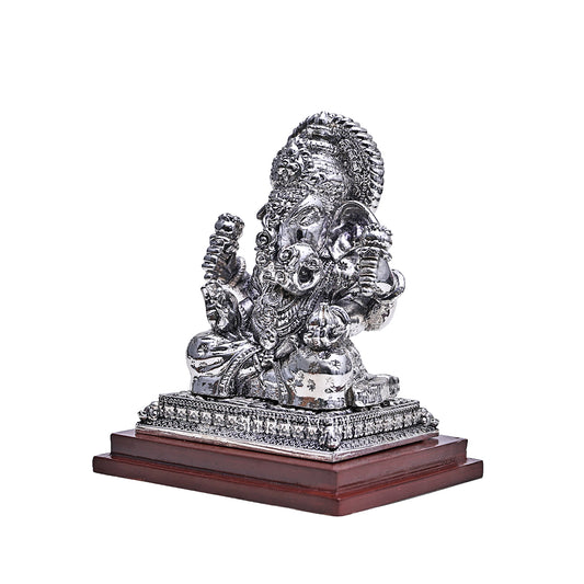 Divine Silver Ganesha Idol
