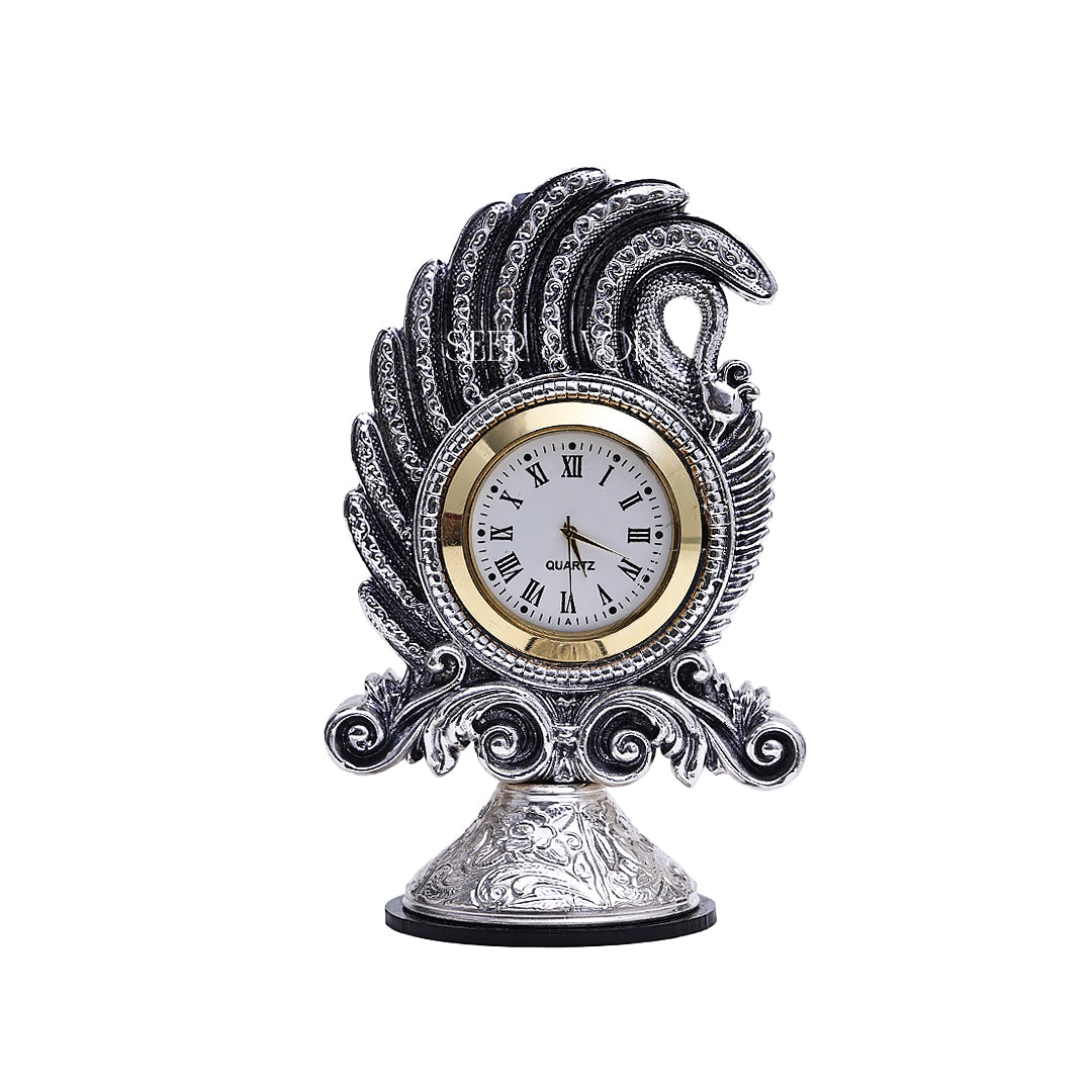 The Silver Heritage Table Clock