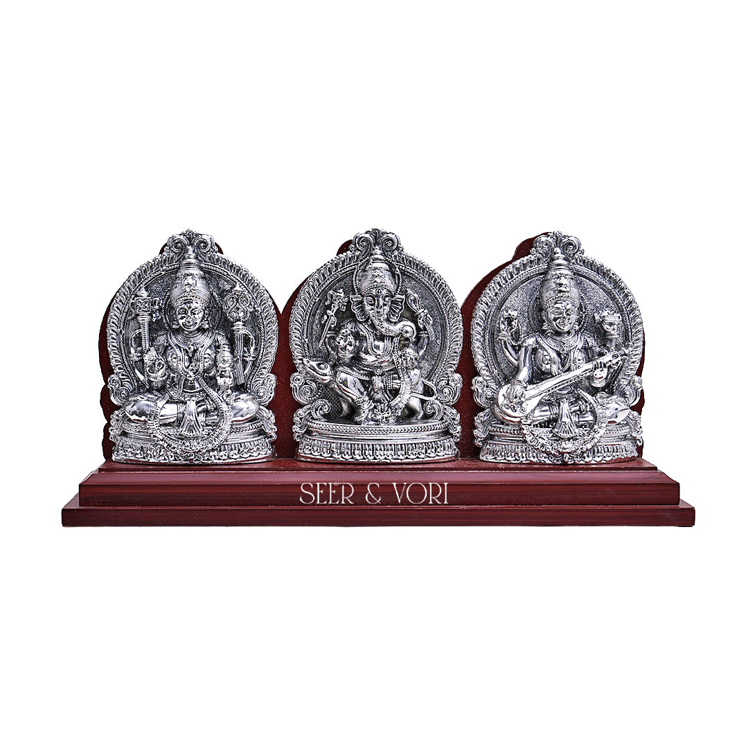 Tridevi Divine Silver Ensemble