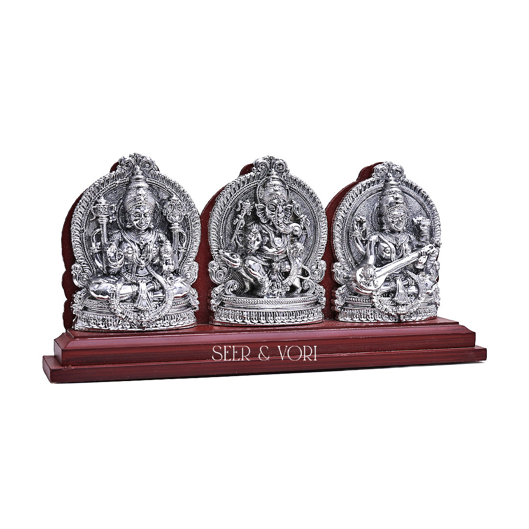 Tridevi Divine Silver Ensemble