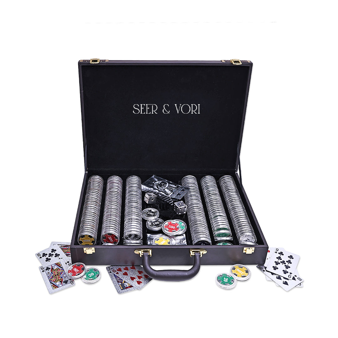 The Silver Gambit Poker Set