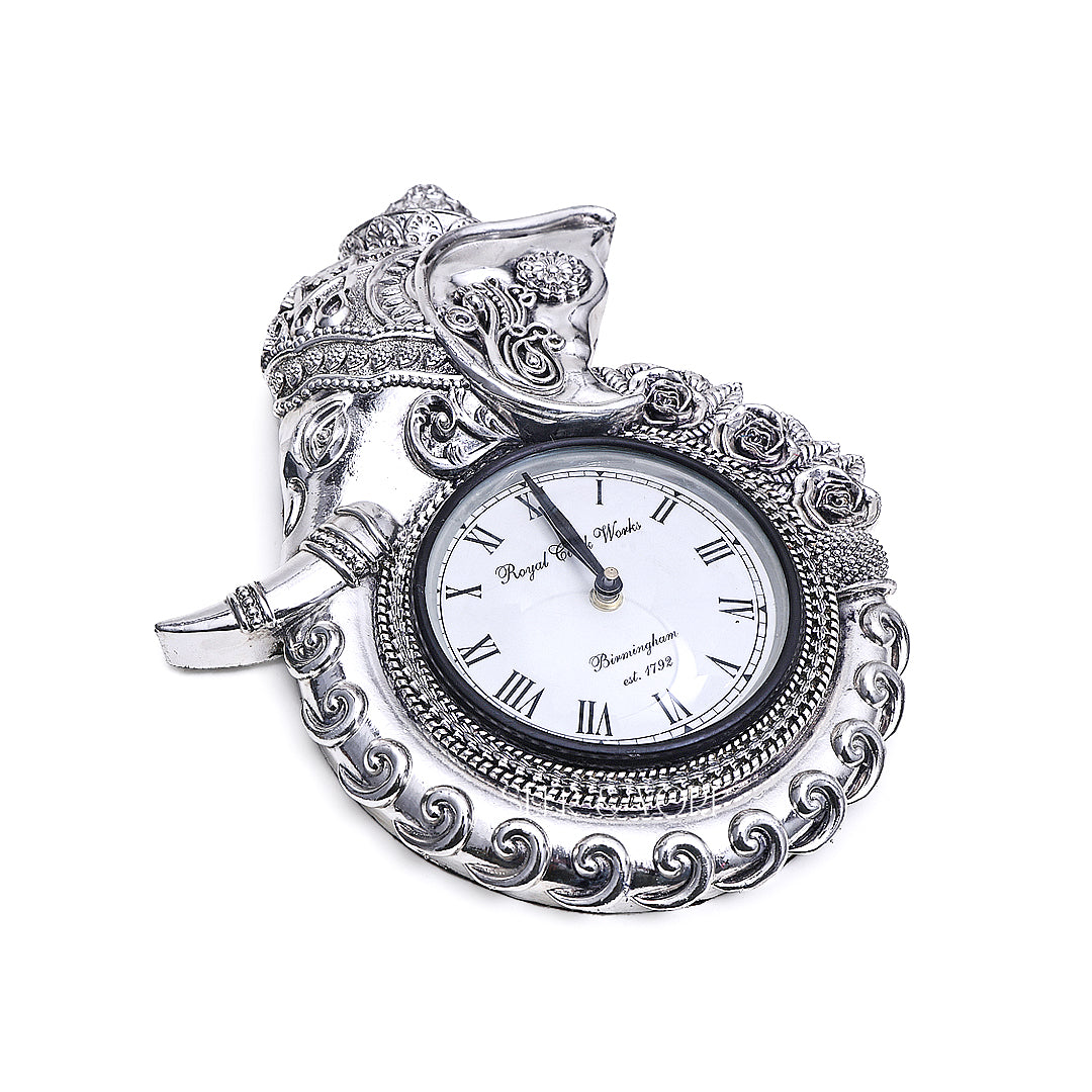 Divya Kaal Silver Ganesha Clock