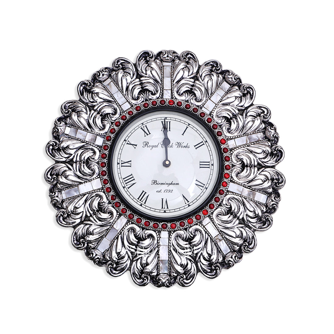 Silver Stone Wall Clock