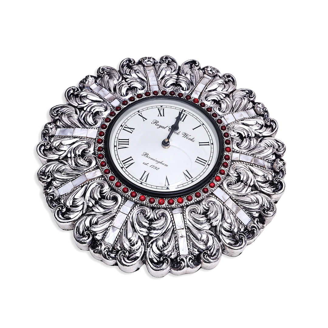 Silver Stone Wall Clock