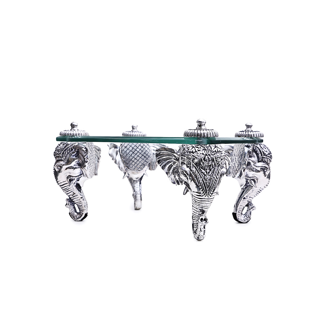 Gajraj Glass Silver Chowki