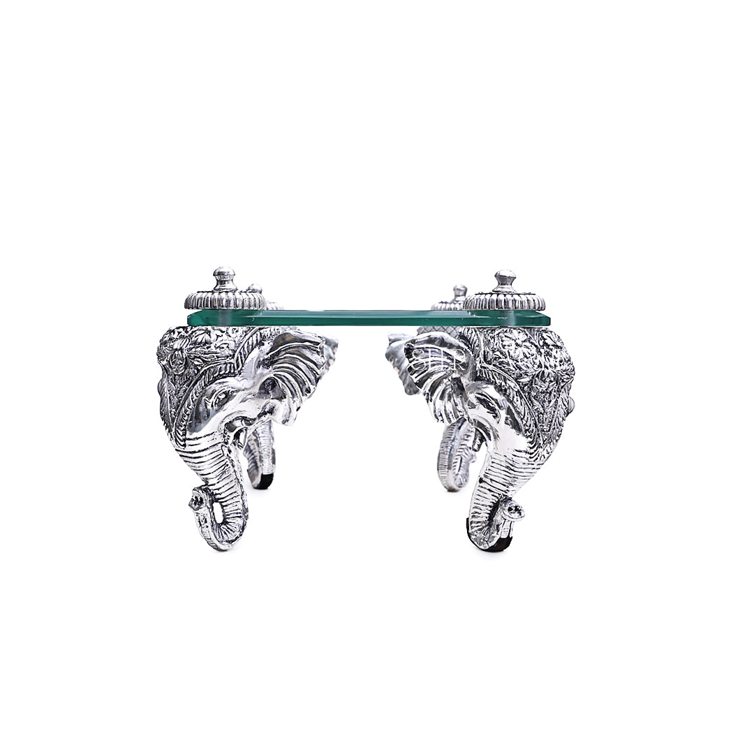 Gajraj Glass Silver Chowki