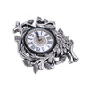 Silver Peacock Elegance Wall Clock
