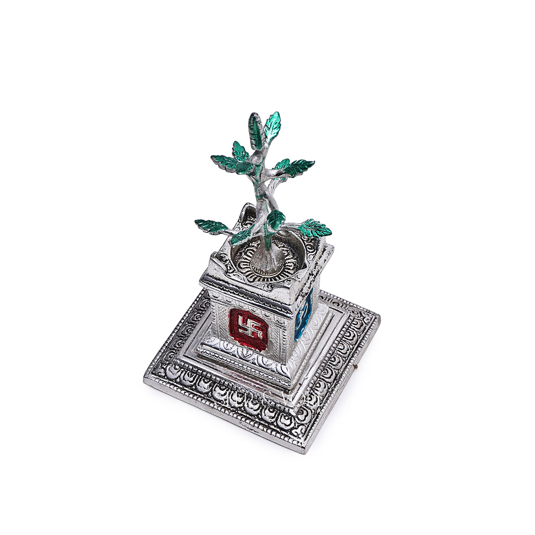 Silver Tulsi Plant Decorative Stand