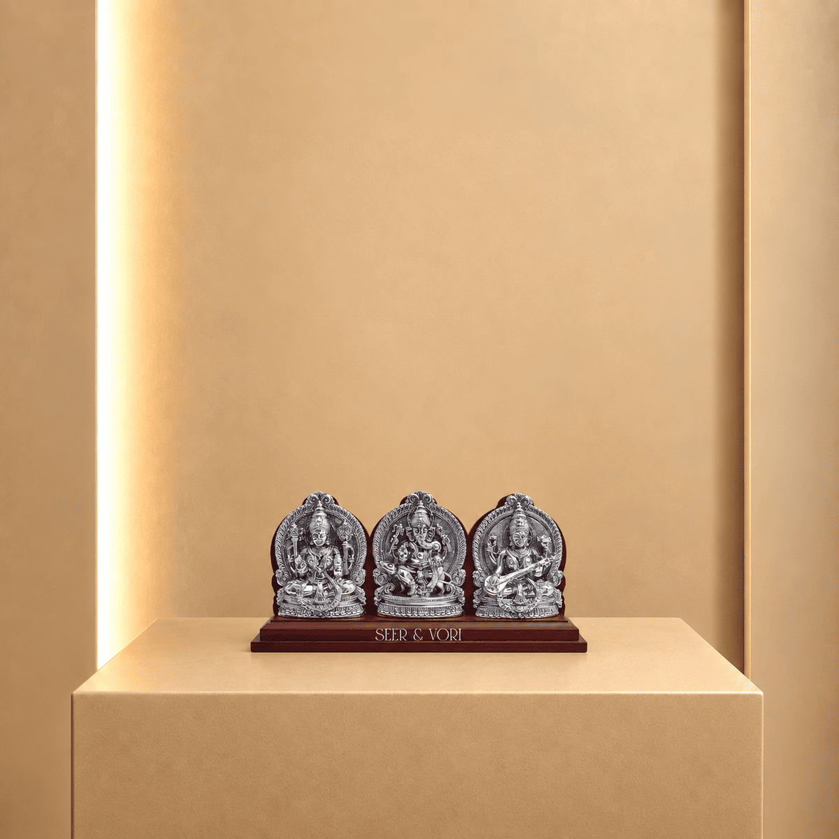 Tridevi Divine Silver Ensemble