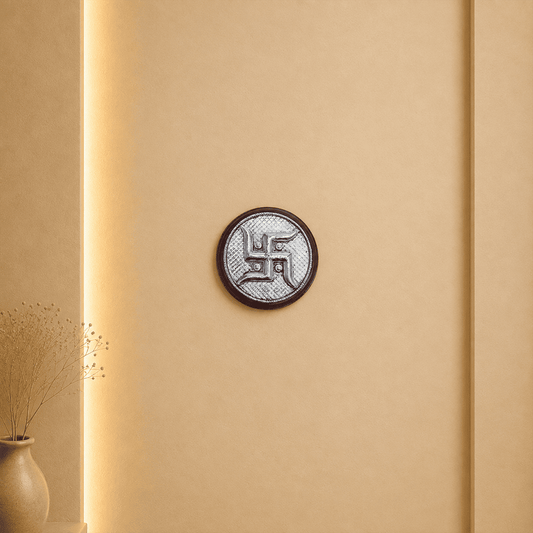 Divine Silver Swastik Plaque