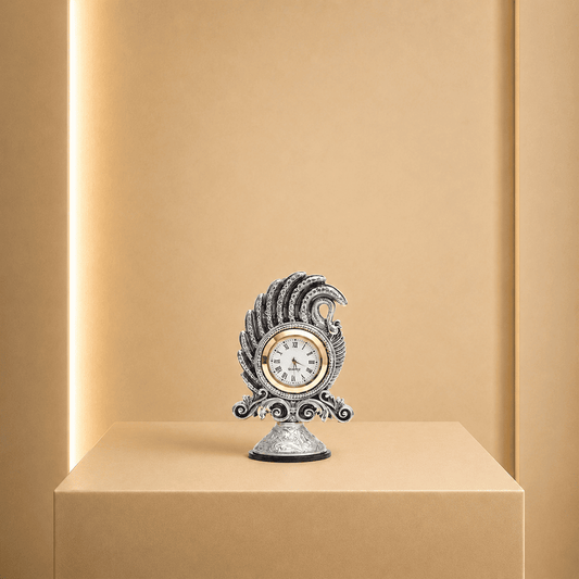 The Silver Heritage Table Clock