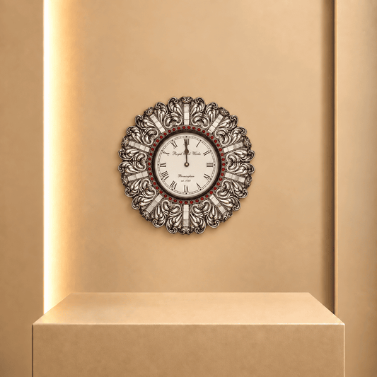 Silver Stone Wall Clock